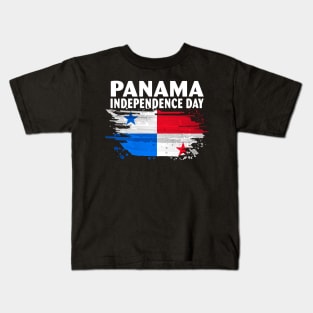 Happy Panama Independence Day Panamanians Flag Kids T-Shirt